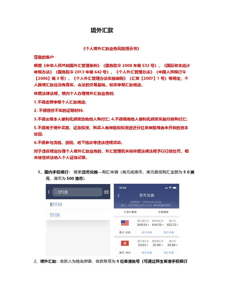 境外汇款| PDF