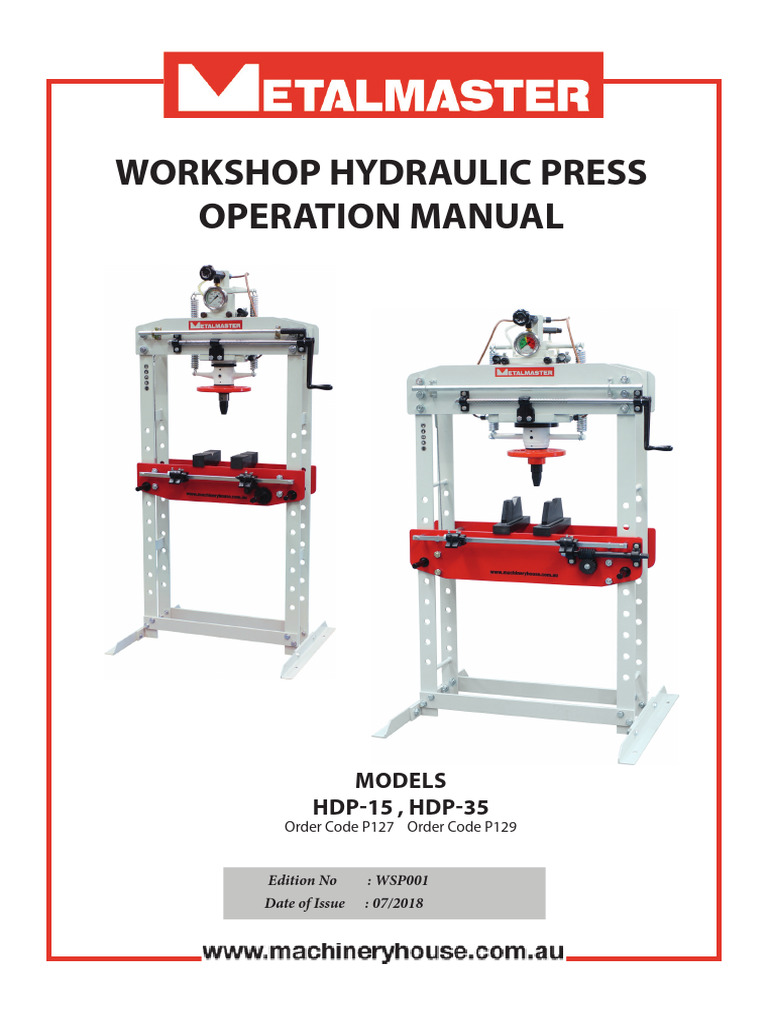 Hydraulic Press Machine-15 - P127 - , HDP-35 - P129 - 1716428343 | PDF ...
