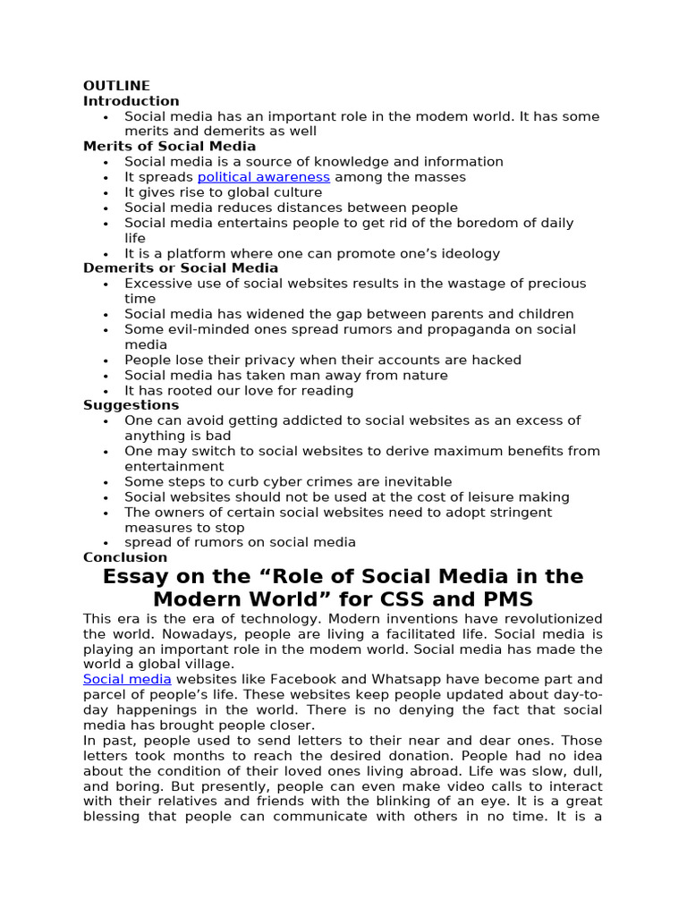Role of Social Media in Modern Society | PDF | Knowledge