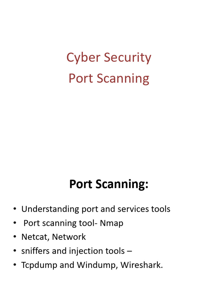 Port Scanning Techniques Explained | PDF | Port (Computer Networking ...