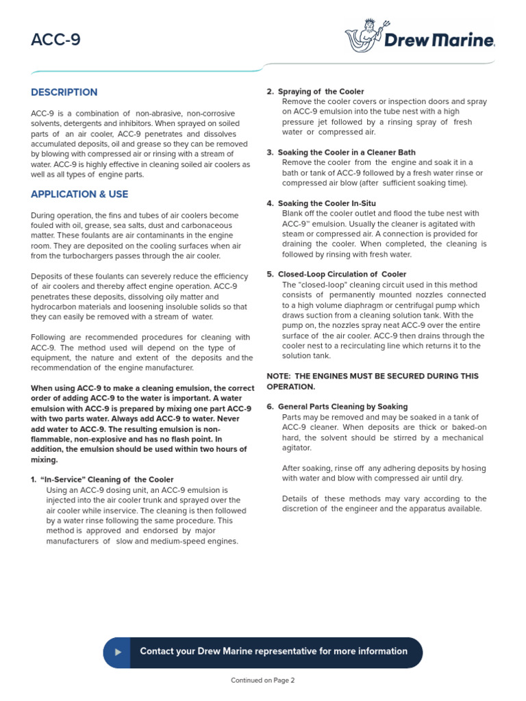 ACC-9 Air Cooler Cleaning Guide | PDF | Water | Pump