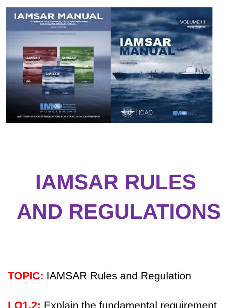 IAMSAR Manual: Ship SAR Responsibilities | PDF | Search And Rescue ...