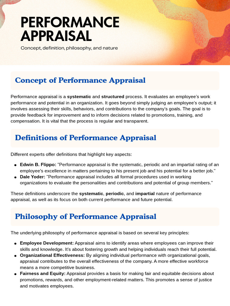 Understanding Performance Appraisal Basics | PDF | Performance ...