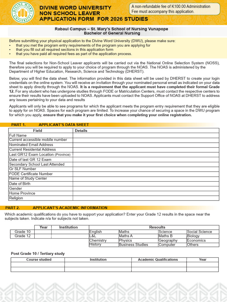 St. Mary's Nursing Application 2026 Guide | PDF | Banks | Educational ...