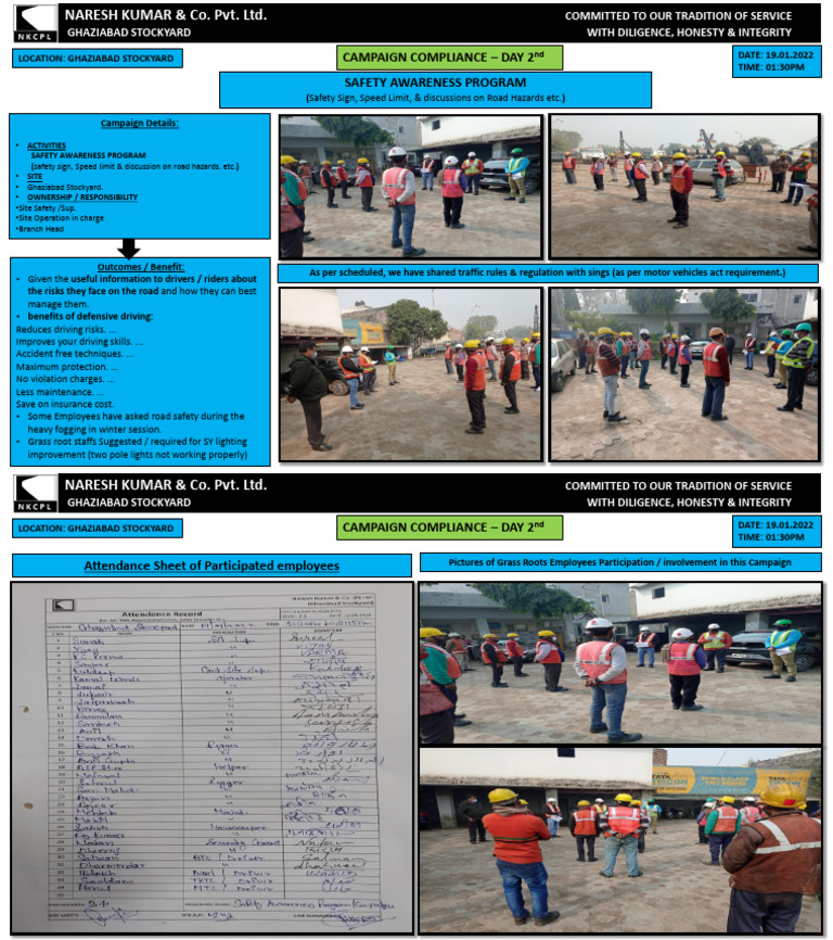 2nd Day Compliance - Safety Awareness Program-GZBSY | PDF | Driving ...