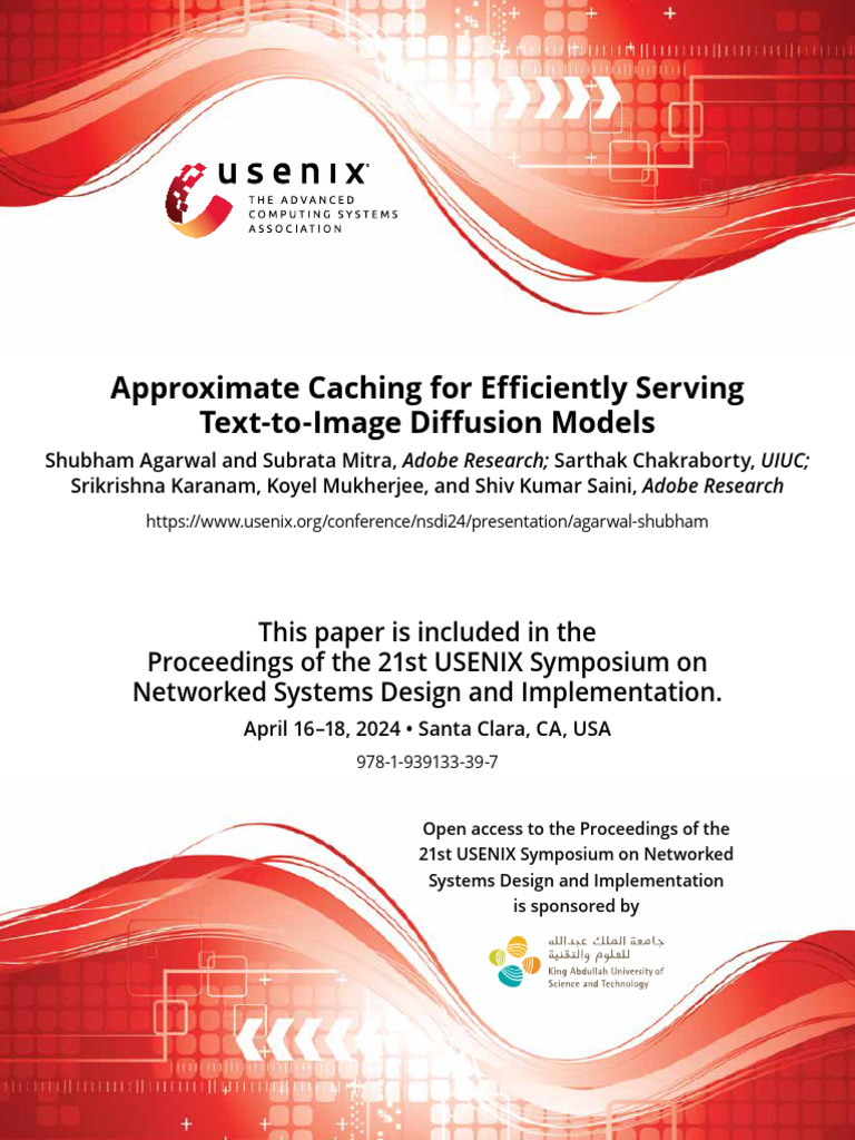 Efficient Caching for Text-to-Image Models | PDF | Cache (Computing ...