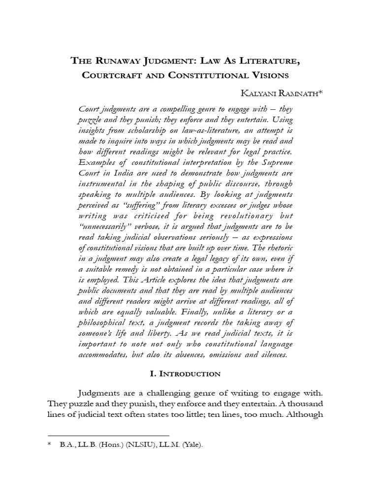 Analyzing Judicial Rhetoric in India | PDF | Justice | Crime & Violence