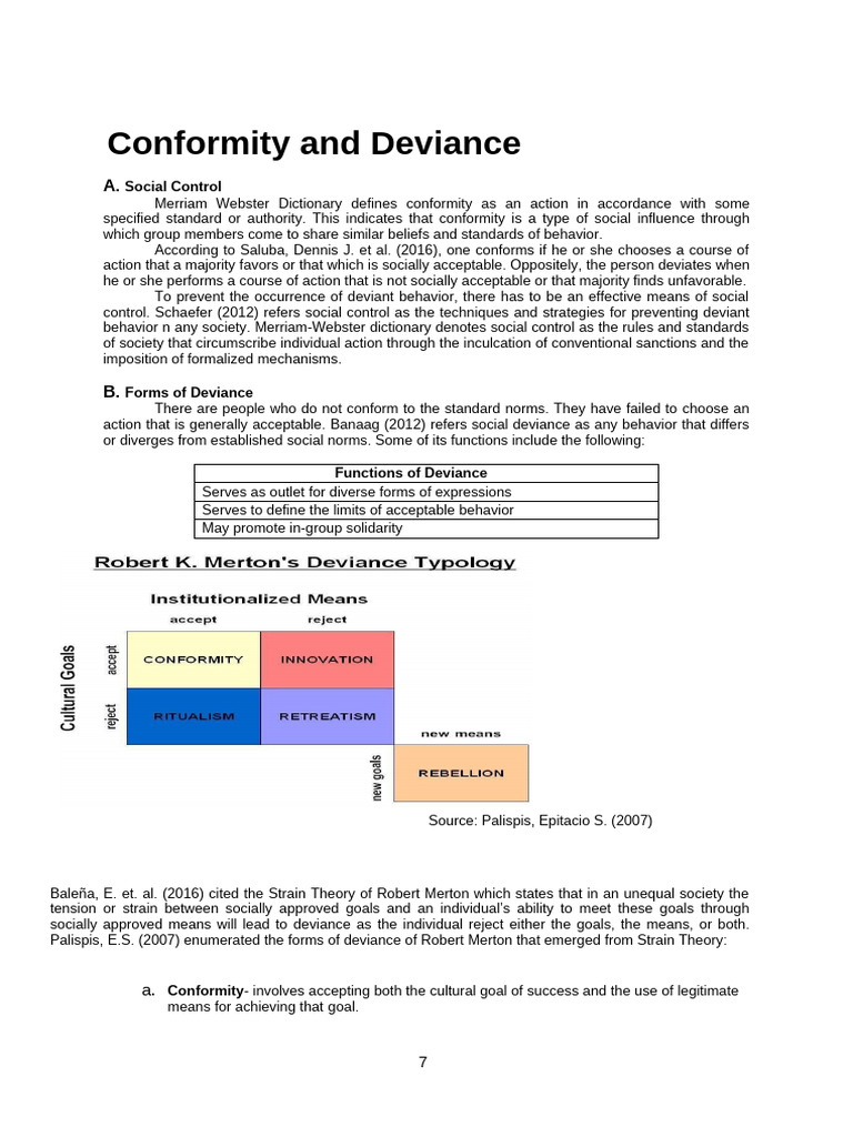 Understanding Conformity and Deviance | PDF | Deviance (Sociology ...
