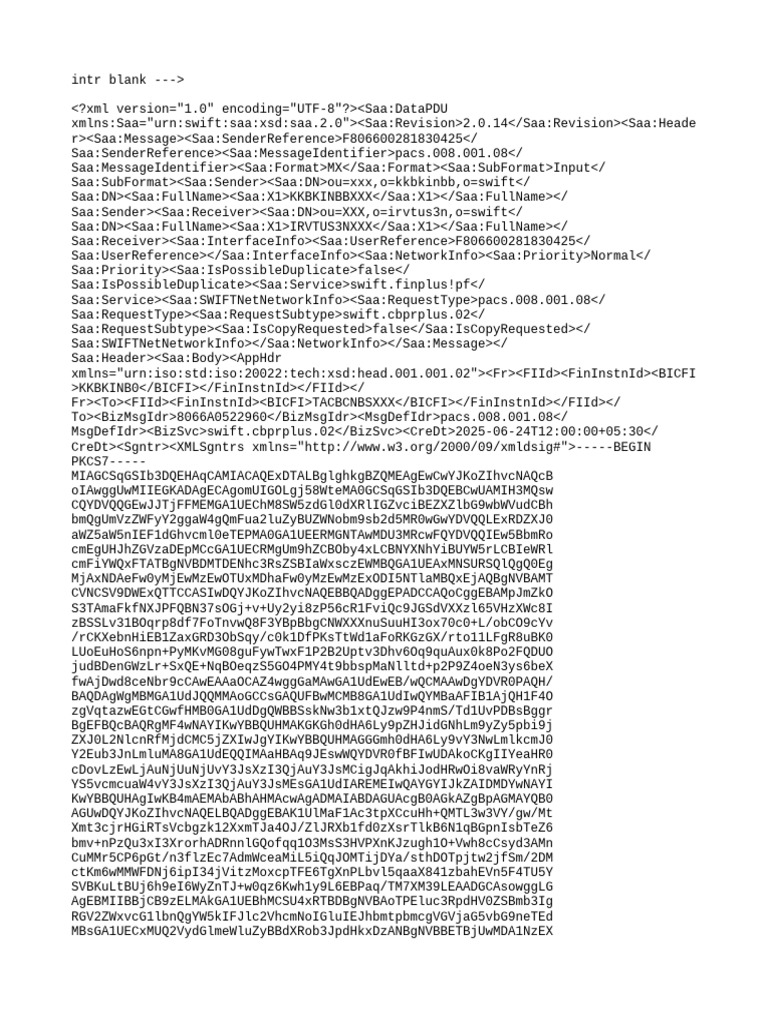 PACS.008 XML Message Structure | PDF