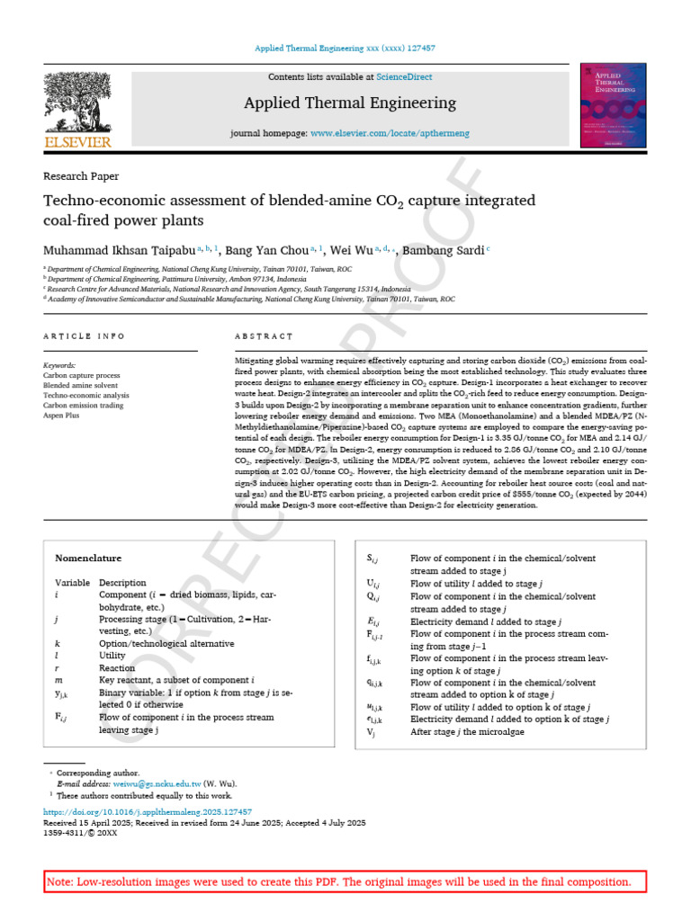 Techno-Economic Analysis of CO2 Capture | PDF | Carbon Capture And ...