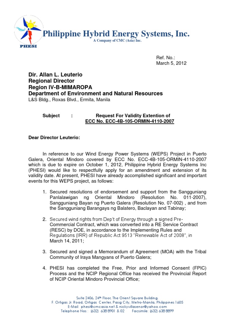 ECC Amendment Letter (1)  Government  Politics