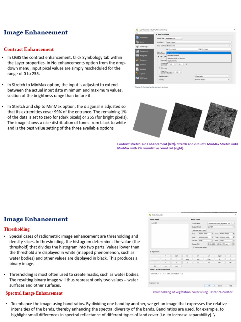 Image Enhancement Techniques in QGIS | PDF | Image Editing | Infrared