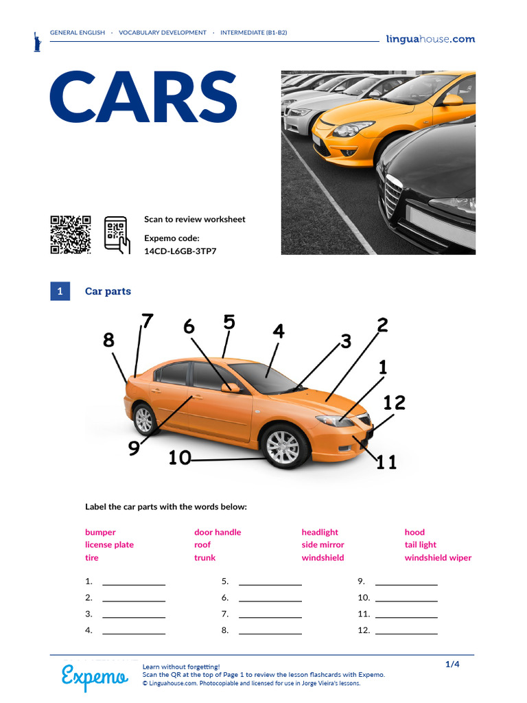 Cars American English Teacher Ver2 | PDF | Vehicles | Transport