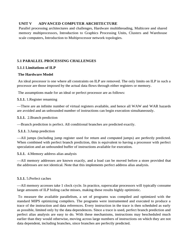 Advanced Computer Architecture Insights | PDF | Multi Core Processor ...