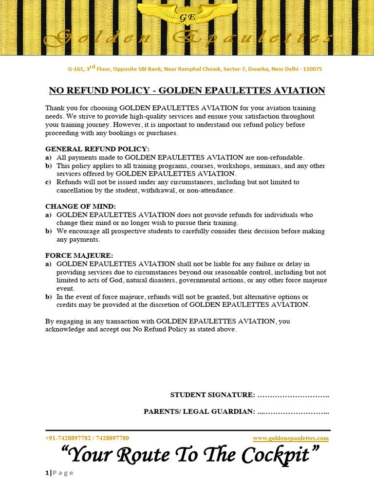 (New) No Refund Policy | PDF