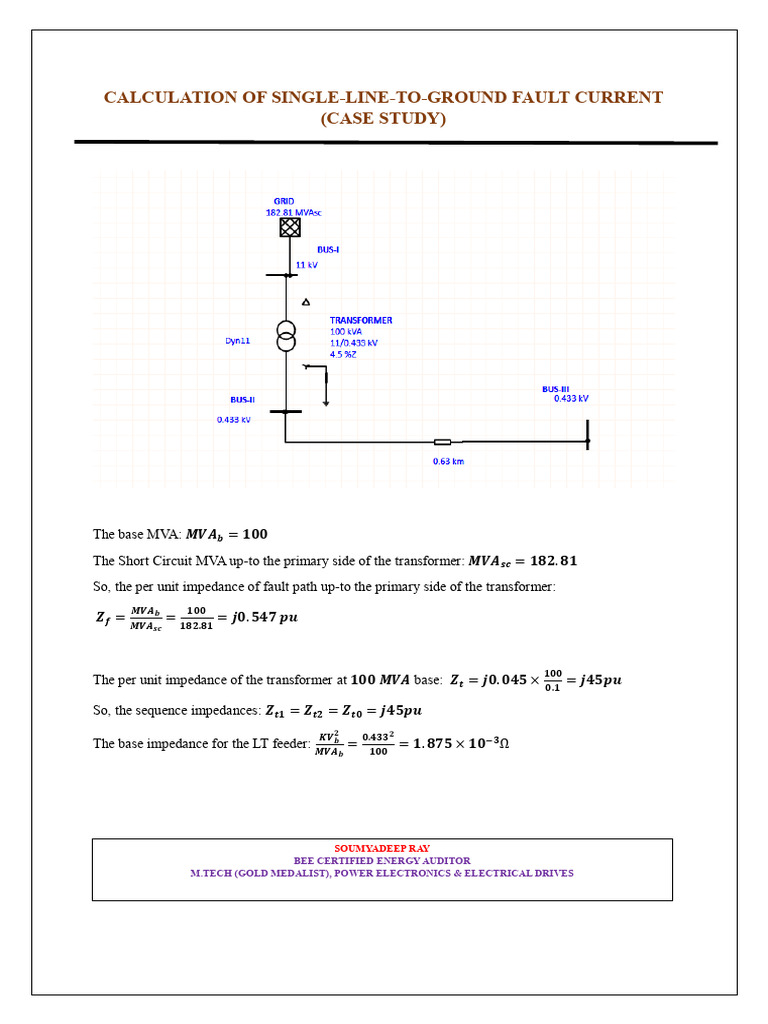 Single-Line-to-Ground Fault Current Analysis | PDF | Electrical ...