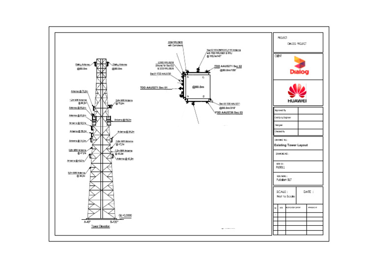 PU0011 - Puttalam SLT - Existing Tower Layout | PDF