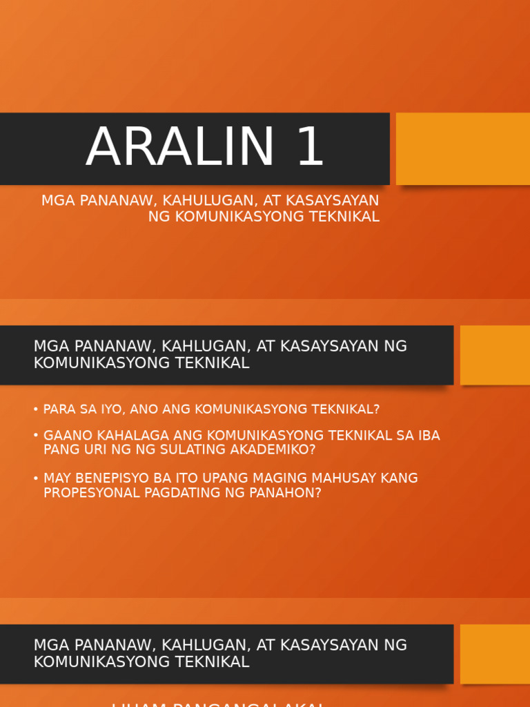 Aralin 1 | PDF