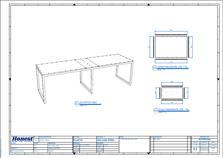 Office Table Design Specifications | PDF