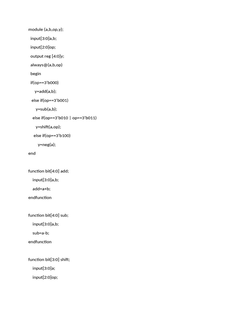 Verilog Program | PDF