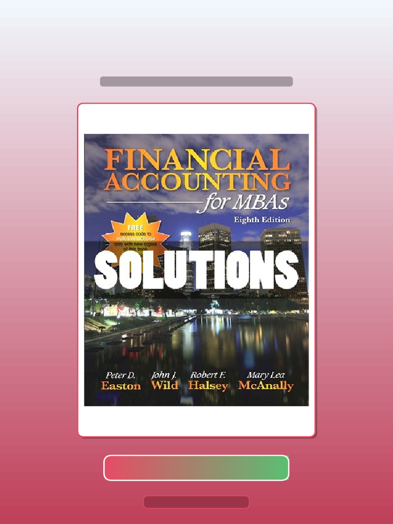 Financial Accounting For MBAs 8 Ed Easton | PDF | Master Of