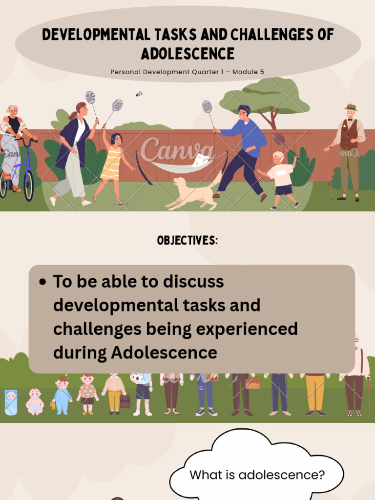 Adolescent Developmental Tasks & Challenges | PDF | Adolescence ...