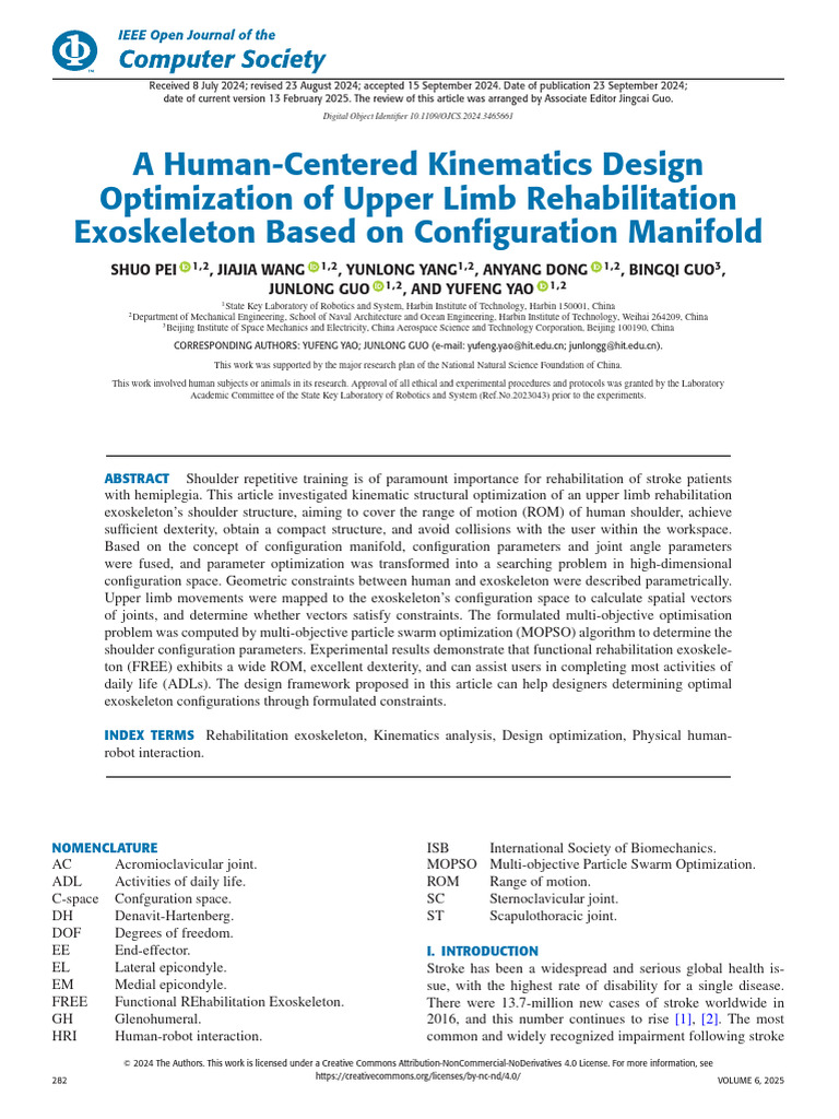A Human-Centered Kinematics Design Optimization of Upper Limb ...