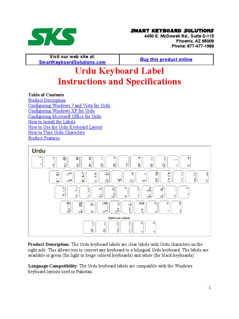 Urdu Labels Guide | PDF | Computer Keyboard | Button (Computing)
