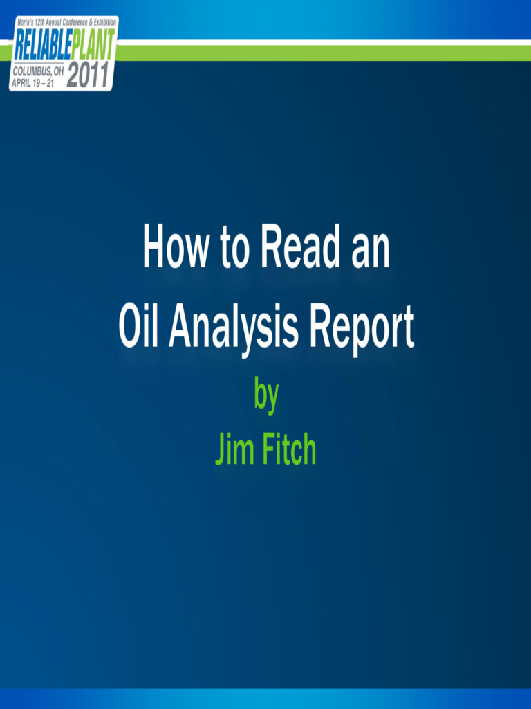 Understanding Oil Analysis Reports | PDF | Alloy | Metals