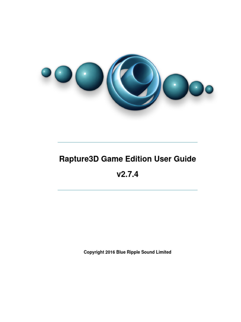 Rapture3D Game Edition Guide v2.7.4 | PDF | Loudspeaker | Sound Technology