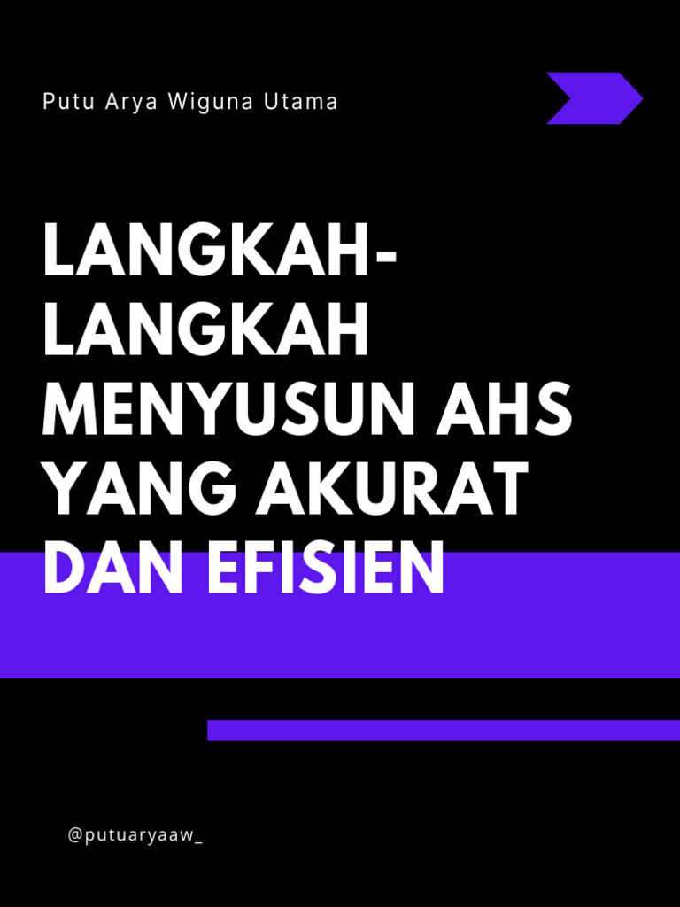 Langkah Menyusun Ahs | PDF