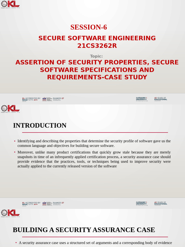 Secure Software Engineering Case Study | PDF | System | Specification ...