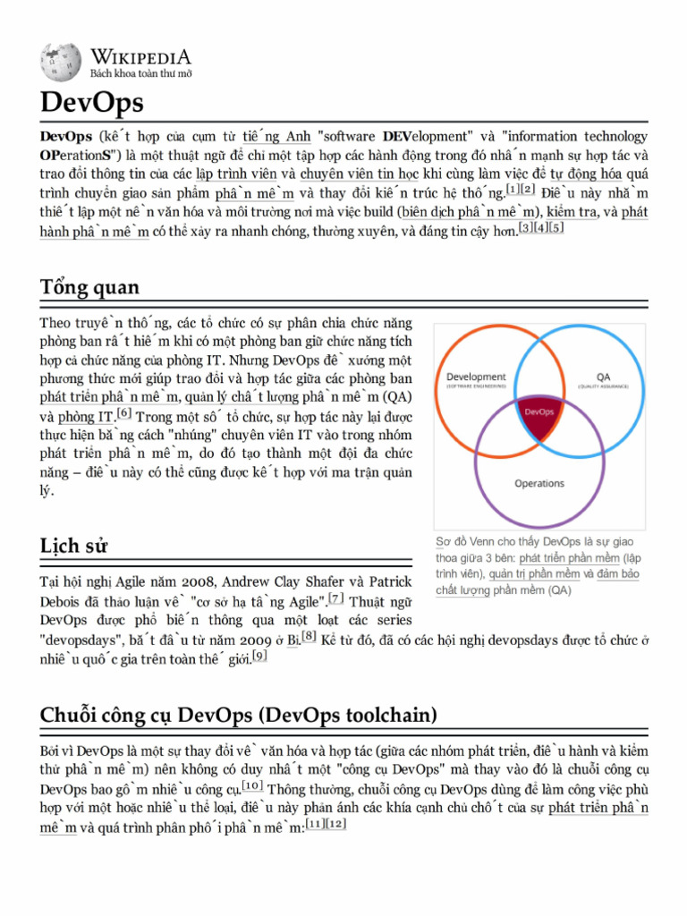DevOps Wikipedia VN | PDF