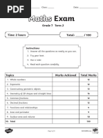 Grade 7 Term 3 Maths Project Guide | PDF | Area | Shape