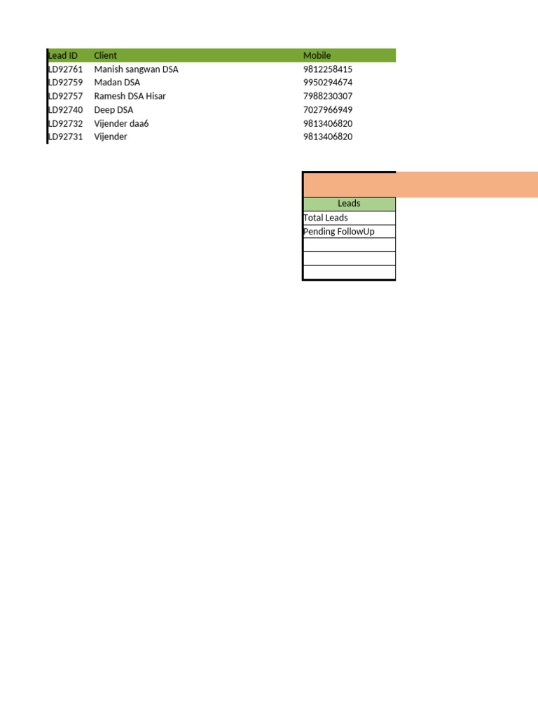 Lead Report Summary and Follow-Up Details | PDF
