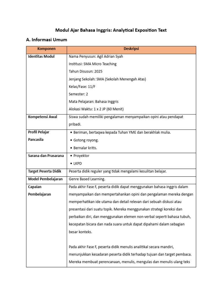 English Module: Analytical Exposition Text | PDF | Healthy Diet | Sugar