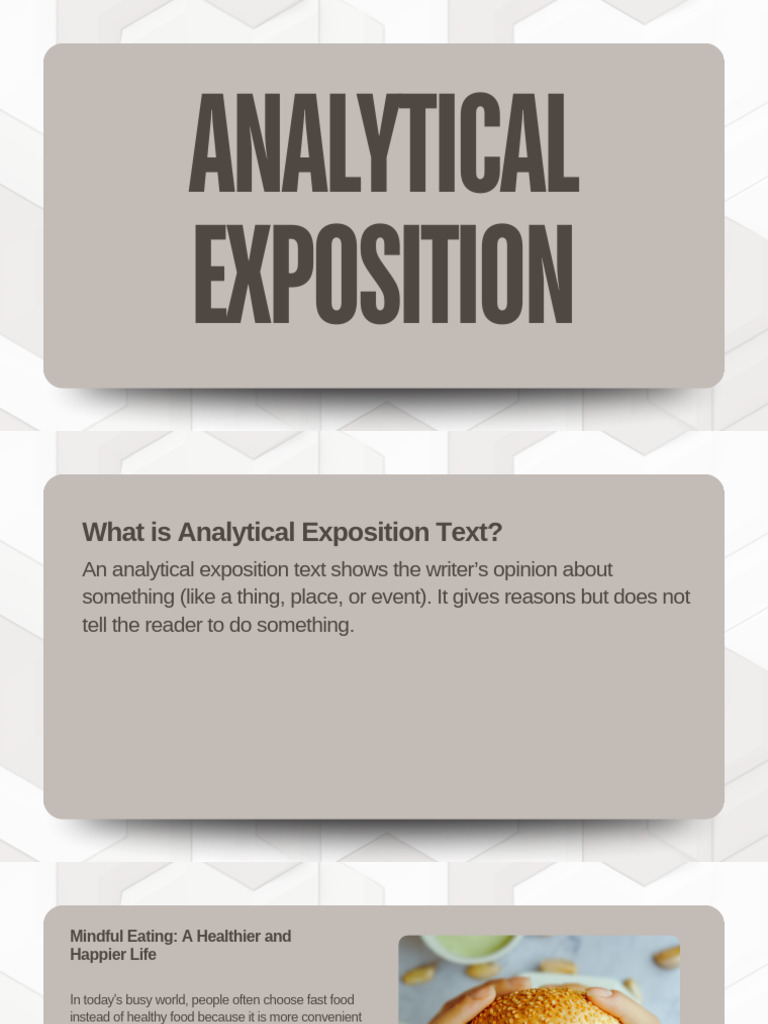 Understanding Analytical Exposition Texts | PDF | Healthy Diet | Foods