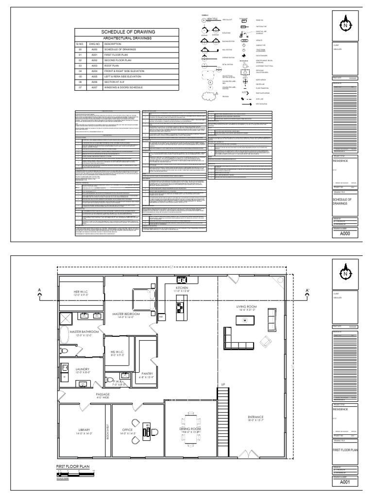 Architectural Drawing Schedule Overview | PDF | Framing (Construction ...