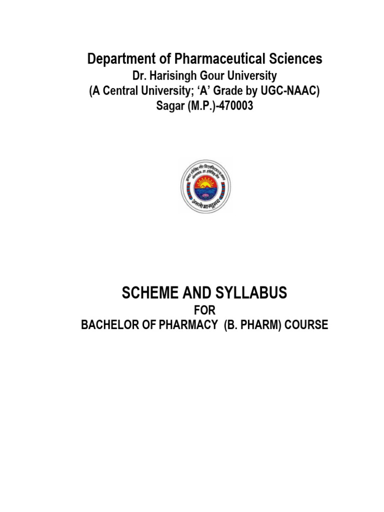 B. Pharm Course Structure and Syllabus | PDF | Communication | Chemistry