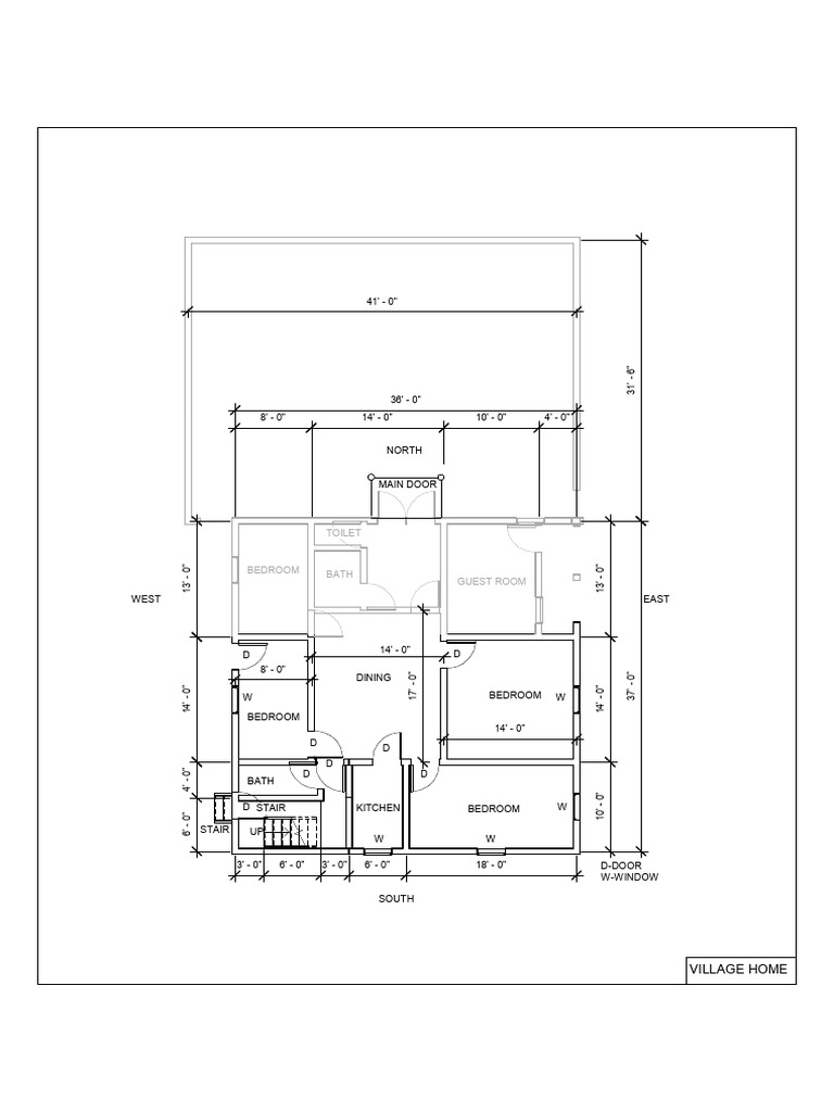 Village Home Dimensions and Layout | PDF | Buildings And Structures | Home