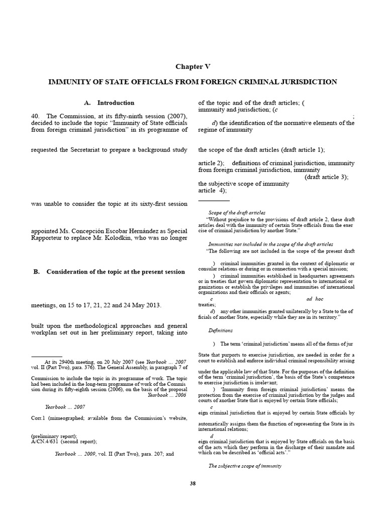 Immunity of State Officials Explained | PDF | International Law ...