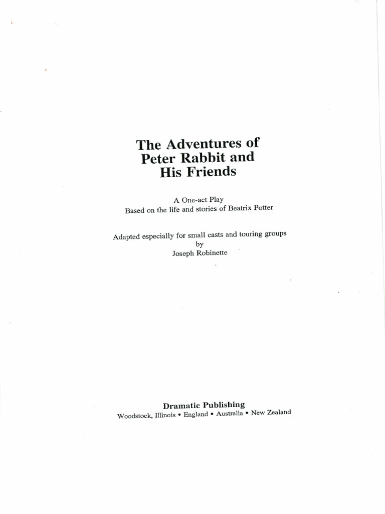 The Adventures of Peter Rabbit and His Friends | PDF