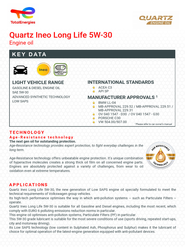 Total 0W-30 Quartz INEO First | 8 Litres | Buy Online Motor Oil