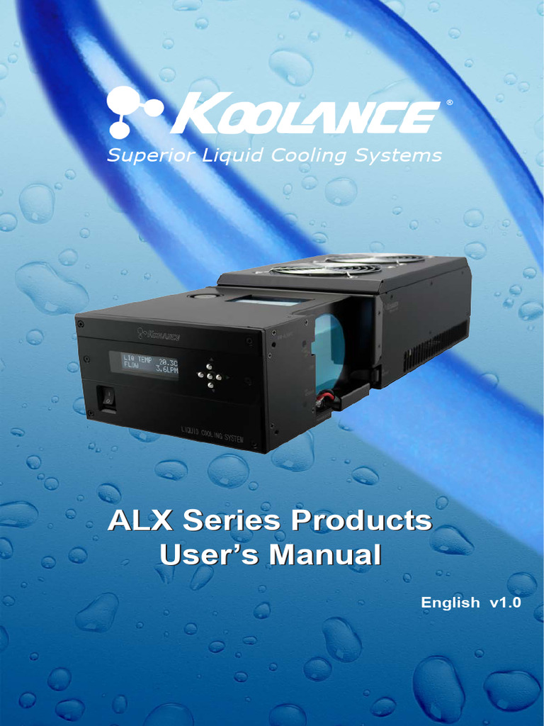 Manual Koolance-ALX-Series EN | PDF | Pump | Pipe (Fluid Conveyance)