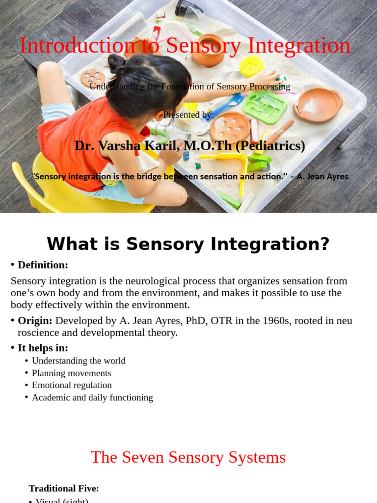 Understanding Sensory Integration | PDF