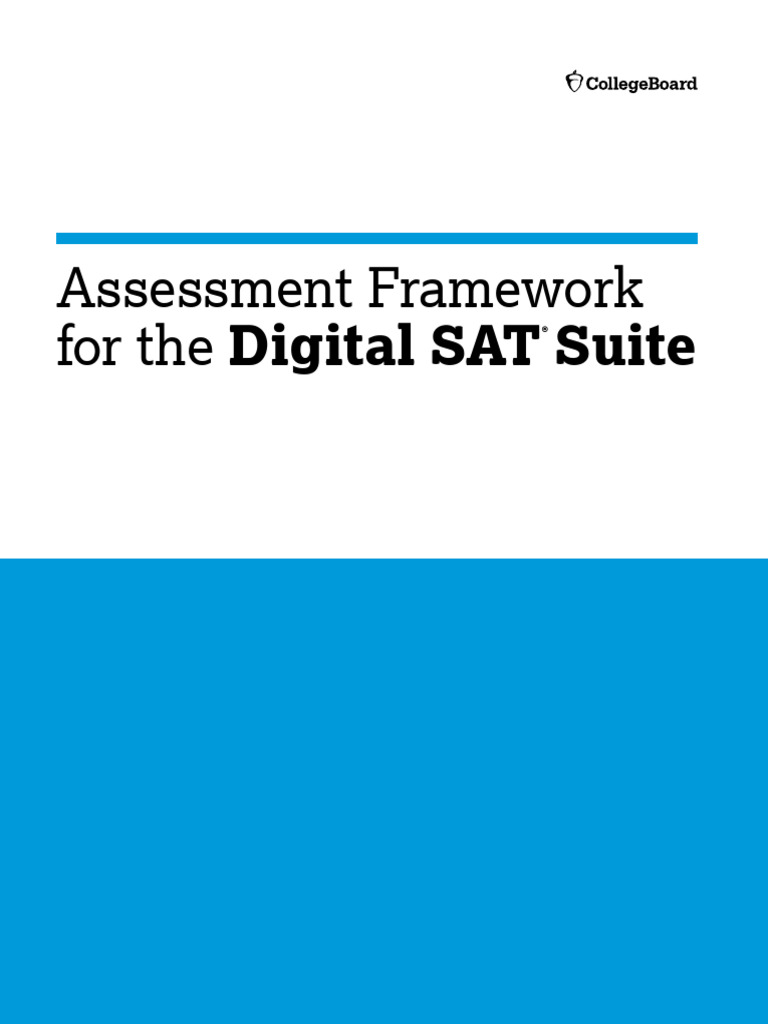 Assessment Framework For Digital Sat Suite | PDF | Sat | Mathematics