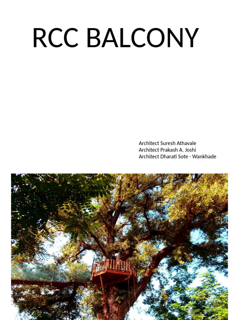 RCC Balcony Design Overview | PDF