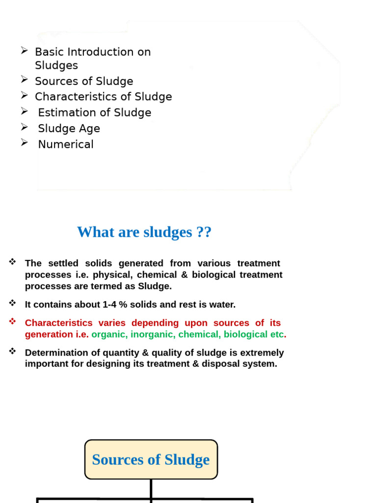 Understanding Sludge: Types and Characteristics | PDF | Anaerobic ...