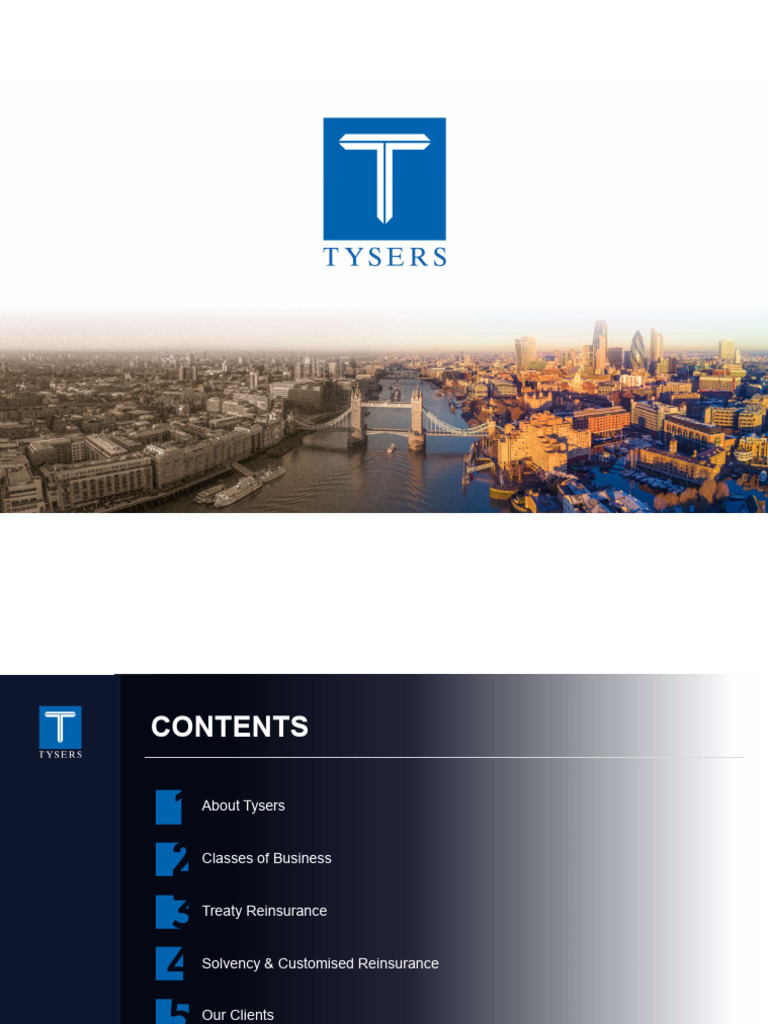 Tysers Insurance Solutions Overview | PDF | Insurance | Reinsurance