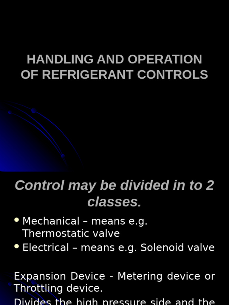 Refrigerant Control Devices Overview | PDF | Mechanical Engineering | Gases